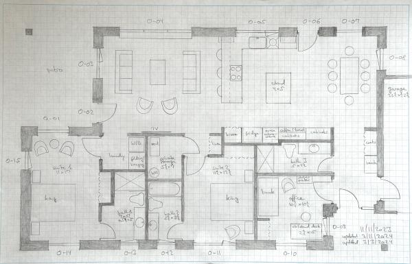 Sketch of final floor plan