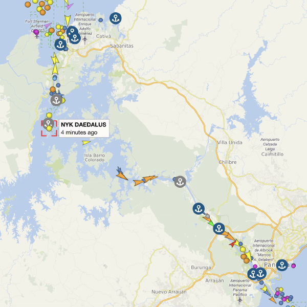 Vessel NYK Daedalus near Panama Canal