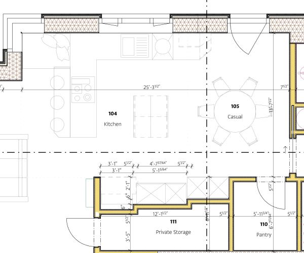 Floor plan of kitchen