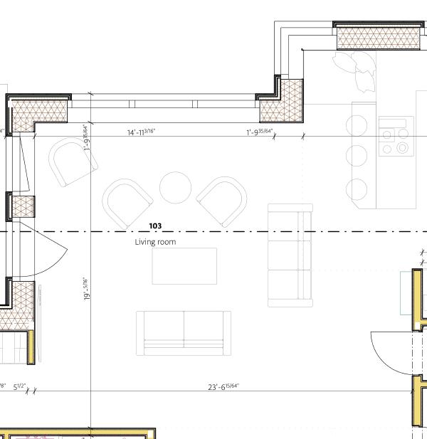 Floor plan of living room