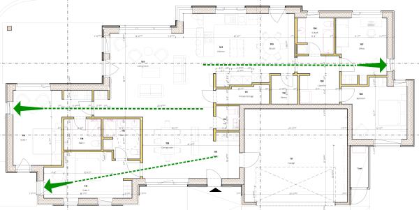 Window alignment with hallways