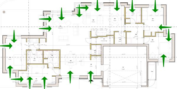 Floor plan with light coming in