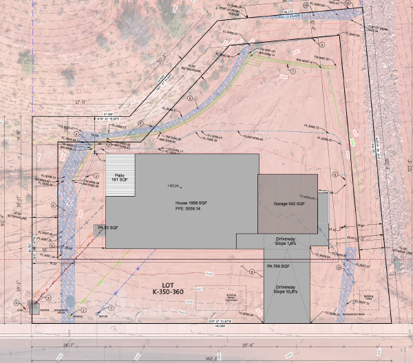 Plan of house placement