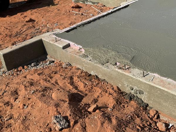 Tiny amount of concrete overflow