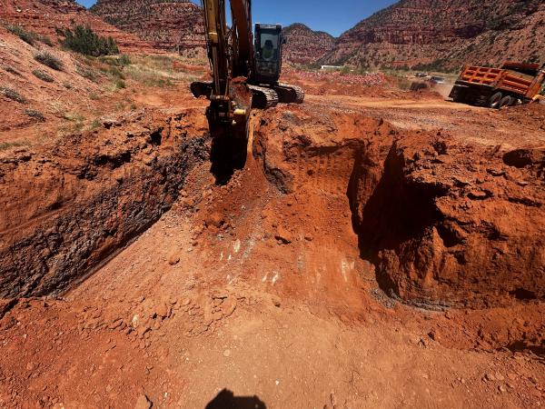 Clay being removed